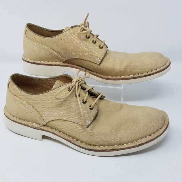 John Varvatos shoes tan canvas lace‎ up oxford 8M main image 7